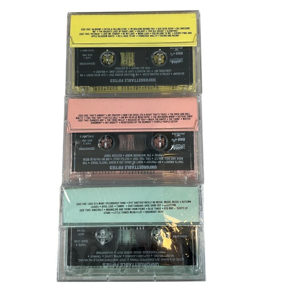 RCA Heartland Music Unforgettable Fifties Cassette Compilation Album NWT 3 Tapes - Picture 2 of 5